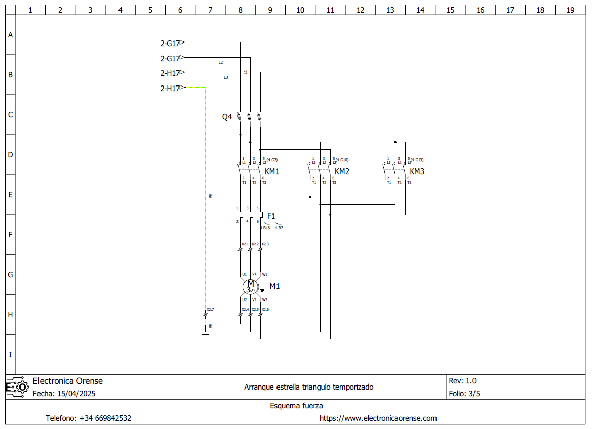 Esquema electrico arranque estrella triangulo para motor trifasico temporizado
